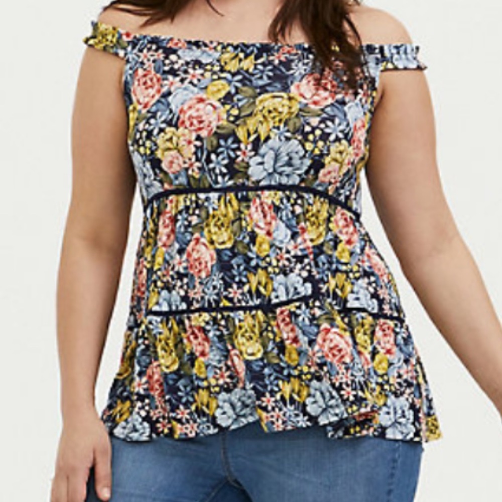 Torrid Super Soft off the shoulder blouse